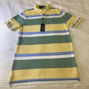 Ralph Lauren Men's Polo Classic-Fit Striped Mesh Polo Shirt
